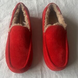 UGG Men's Red Suede Slip-Ons